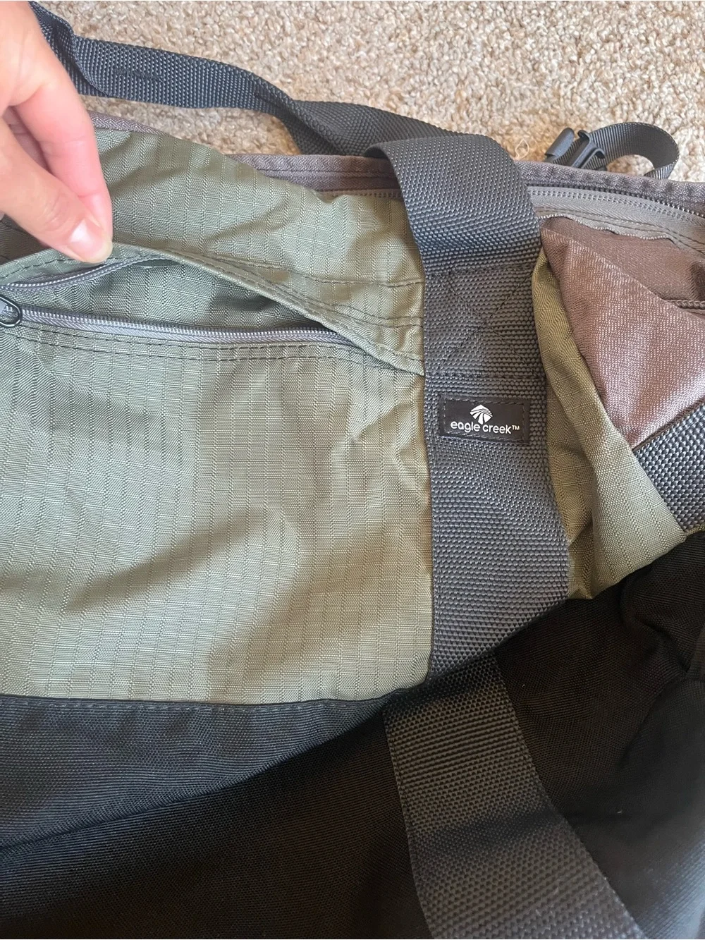 No Matter What Olive & Black Duffel Bag